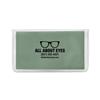 IMPRINTED Green Premium Microfiber Cloth-In-Case (100 per box / Minimum order - 5 boxes)  